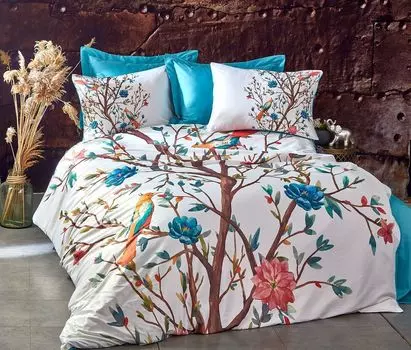 L'Essentiel Linge de Maison, 476, односпальный пододеяльник (DE), бирюзовый, 100 % ПОЛИЭСТЕР МИКРОСАТИН, 155 x 200 см