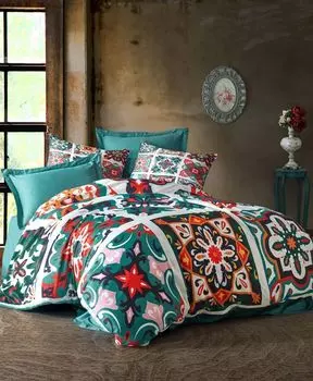 L'Essentiel Linge de Maison, 477, Комплект пододеяльников королевского размера (IT), зеленый, 100 % ПОЛИЭСТЕР МИКРОСАТИН, 250 x 200 см