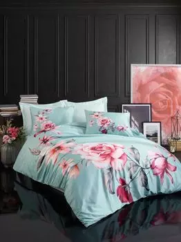 L'Essentiel Linge de Maison, 482, комплект двойных пододеяльников (DE), бирюзовый, 100 % ПОЛИЭСТЕР МИКРОСАТИН, 200 x 200 см