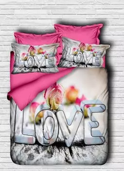 L'Essentiel Linge de Maison, Adal- PRL2036, Розовый,Белый, Одеяла, верхняя часть пододеяльника и наволочки: 100% полиэстер, микросатин