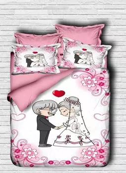 L'Essentiel Linge de Maison, Adal- PRL6122, Розовый,Белый, Пуховые одеяла, верхняя часть пододеяльника и наволочки: 100% полиэстер, микросатин