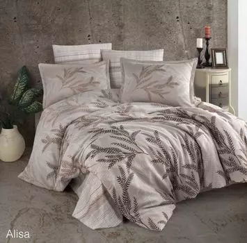 L'Essentiel Linge de Maison, Alisa v1, атласный комплект пододеяльников Super King Size (ЕС) (IT), бежевый, 100 % хлопковый сатин, 260 x 220 см