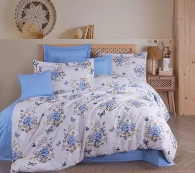 L'Essentiel Linge de Maison, Aylin, Комплект пододеяльников Ranforce King Size (FR), синий, 100 % ХЛОПОК RANFORCE, 240 x 220 см