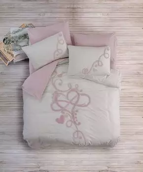 L'Essentiel Linge de Maison, Bellini - Розовый, Комплект двойных пододеяльников Ranforce, розовый, 100 % ХЛОПОК RANFORCE, 200 x 220 см