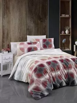 L'Essentiel Linge de Maison, Bisa, Комплект пододеяльников Ranforce King Size (FR), красный, 100 % ХЛОПОК RANFORCE, 240 x 220 см