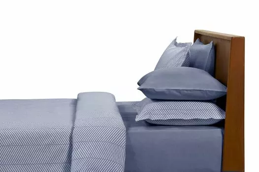 L'Essentiel Linge de Maison, Chevron- CAN1584, Синий, Наволочки, 100% ХЛОПОК