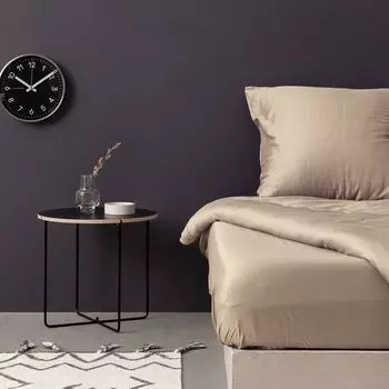 L'Essentiel Linge de Maison, De Beige, простыня на подгонке Satin Queen XL (DE), бежевый, 100% хлопковый сатин, 150 x 200+40 см