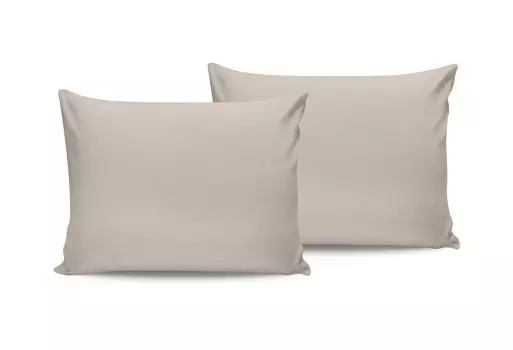 L'Essentiel Linge de Maison, De Cream, Набор атласных наволочек (2 предмета) (EU) (IT), кремовый, 100 % хлопковый сатин, 50 x 80 см