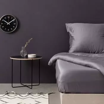 L'Essentiel Linge de Maison, De Dark Grey, комплект пододеяльников Satin Single XXL (DE), темно-серый, 100 % хлопковый сатин, 155 x 220 см