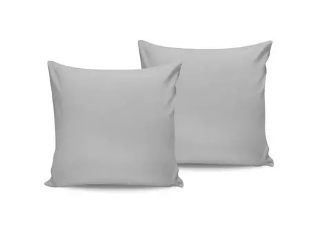 L'Essentiel Linge de Maison, De Light Grey, комплект атласных наволочек (2 шт.) (Франция), светло-серый, 100 % хлопковый сатин, 60 x 60 см