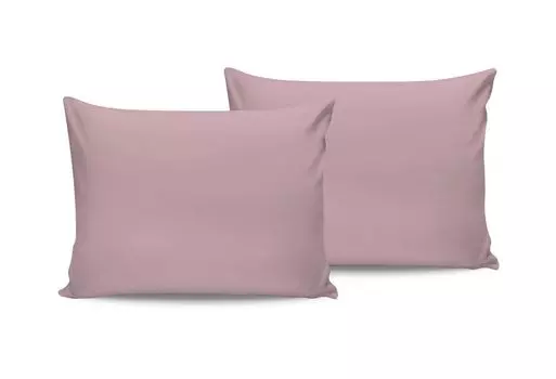 L'Essentiel Linge de Maison, De Light Pink, Комплект атласных наволочек (2 шт.) (EU) (IT), светло-розовый, 100 % хлопковый сатин, 50 x 80 см