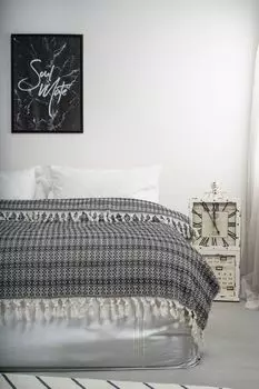 L'Essentiel Linge de Maison, Destina - Черный, Двойное пике, Черный, 100 % ХЛОПОК, 200 x 230 см