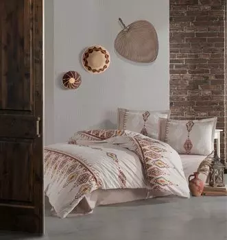 L'Essentiel Linge de Maison, Ethnica v1, Комплект пододеяльников Ranforce King Size (FR), Бежевый, 100 % ХЛОПОК RANFORCE, 240 x 220 см