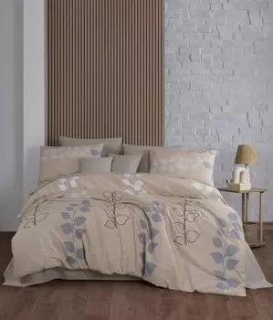 L'Essentiel Linge de Maison, Henna, двойной пододеяльник (ЕС) (IT), бежевый, 50 % ХЛОПОК / 50 % ПОЛИЭСТЕР, 200 x 200 см