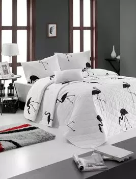 L'Essentiel Linge de Maison, Hope- MJF8224, Белый, Черный, Покрывала, 100% хлопок ранфорс