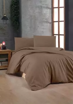 L'Essentiel Linge de Maison, Коричневый, Комплект пододеяльников Ranforce Super King (FR), Коричневый, 100 % ХЛОПОК RANFORCE, 260 x 220 см