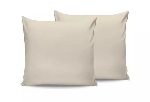 L'Essentiel Linge de Maison, Кремовый, комплект наволочек (2 шт.) (EU) (IT), кремовый, 100% ХЛОПОК RANFORCE, 50 x 80 см