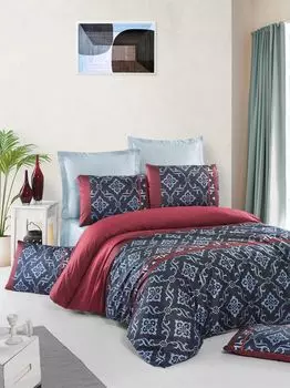 L'Essentiel Linge de Maison, Leena, комплект пододеяльников Satin Single XXL (DE), красный, 100 % хлопковый сатин, 155 x 220 см