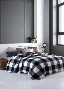 L'Essentiel Linge de Maison, Linda - Черный, Двойное пике, Черный, 100 % ХЛОПОК, 200 x 220 см