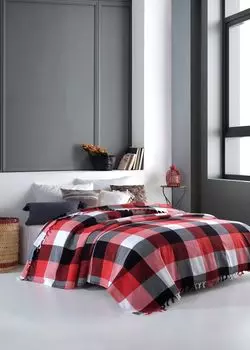 L'Essentiel Linge de Maison, Linda - Красный, Двойное Пике, Красный, 100 % ХЛОПОК, 200 x 220 см