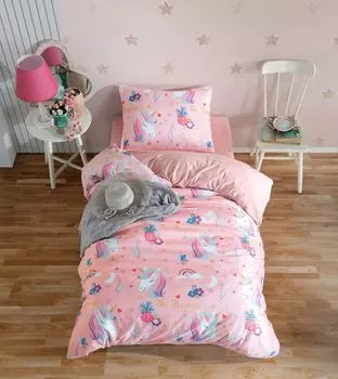 L'Essentiel Linge de Maison, Magical - Pink, комплект двойных пододеяльников (DE), розовый, 65 % ХЛОПОК / 35 % ПОЛИЭСТЕР, 200 x 200 см