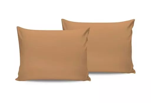 L'Essentiel Linge de Maison, Pale Orange, Набор наволочек (2 шт.) (EU) (IT), бледно-оранжевый, 100 % ХЛОПОК RANFORCE, 50 x 80 см