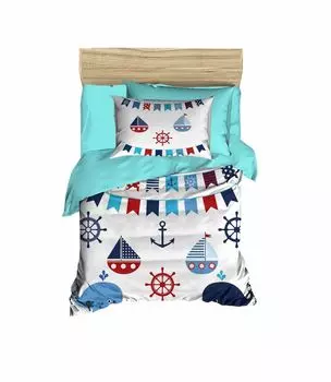 L'Essentiel Linge de Maison, PH113, Комплект детских пододеяльников, бирюзовый, 100 x 150 см