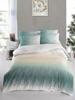 L'Essentiel Linge de Maison, Raisa, Ranforce, комплект двойных пододеяльников (DE), зеленый, 100 % ХЛОПОК RANFORCE, 200 x 200 см