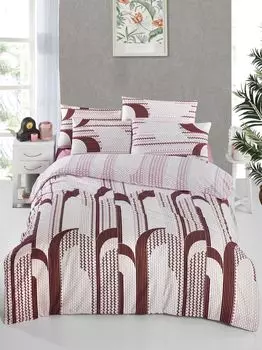 L'Essentiel Linge de Maison, Rodya, Комплект пододеяльников Ranforce King Size (EU) (ES), Винно-красный, 100 % ХЛОПОК RANFORCE, 240 x 220 см