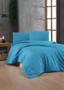 L'Essentiel Linge de Maison, Sax Blue, комплект двойных пододеяльников Ranforce (DE), синий саксофон, 100 % ХЛОПОК RANFORCE, 200 x 200 см