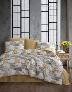 L'Essentiel Linge de Maison, Serra - Желтый, Комплект пододеяльников Ranforce Super King (FR), Желтый, 100 % ХЛОПОК RANFORCE, 260 x 220 см