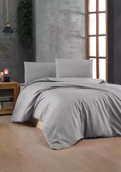 L'Essentiel Linge de Maison, Серый, Комплект пододеяльников Ranforce Single XXL (DE), Серый, 100 % ХЛОПОК RANFORCE, 155 X 220 см