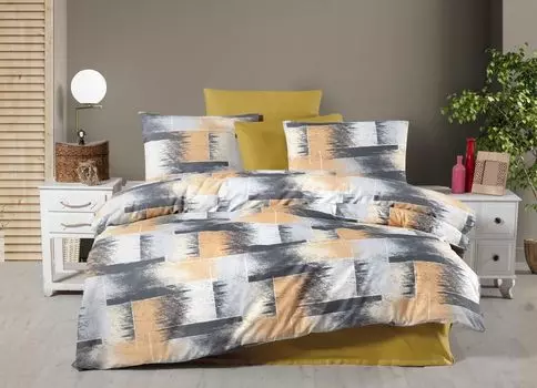 L'Essentiel Linge de Maison, Shadow, комплект пододеяльников размера Super King Size (ЕС) (IT), горчичный, 50 % ХЛОПОК / 50 % ПОЛИЭСТЕР, 260 x 220 см