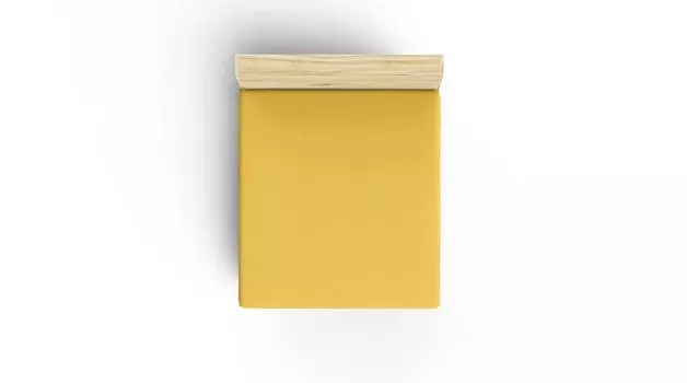 L'Essentiel Linge de Maison, темно-желтый, простыня на подгонке Ranforce Super King (FR) (IT) (ES) (DE), темно-желтый, 100 % ХЛОПОК, 180 x 200+30 см