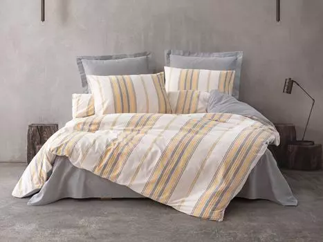 L'Essentiel Linge de Maison, Tribus - желтый, комплект пододеяльников Super King Size (ЕС) (IT), желтый, 50% ХЛОПОК / 50% ПОЛИЭСТЕР, 260 x 220 см