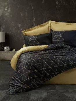 L'Essentiel Linge de Maison, Veta - Gold, комплект односпального пододеяльника Ranforce (FR), золото, 140 x 200 см