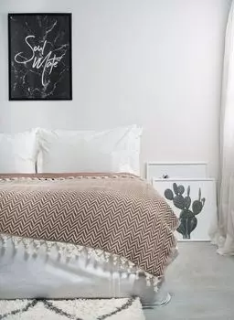 L'Essentiel Linge de Maison, Зигзаг - Коричневый, Двойное Пике, Коричневый, 100 % ХЛОПОК, 200 x 230 см