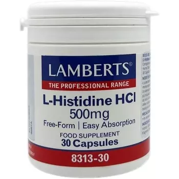 L-гистидин Hcl 500 мг 30 капсул, Lamberts