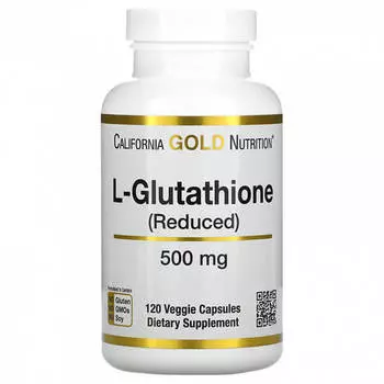 L-глутатион California Gold Nutrition 500 мг, 120 капсул