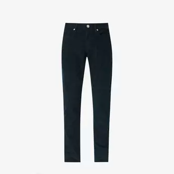 L'Homme брюки узкого кроя из хлопка и вельвета стрейч Frame, темно-синий