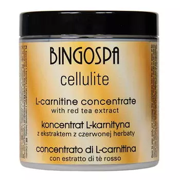 L-карнитин с экстрактом красного чая, концентрат для похудения, 250 г Bingospa Cellulite