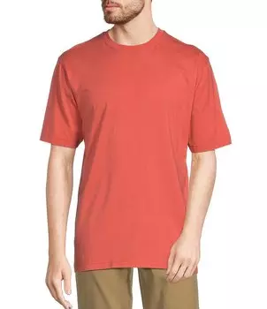 L.L.Bean Безусадочная футболка традиционного кроя с короткими рукавами Carefree, красный