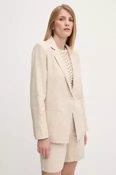 Льняная блейзер Answear Lab, бежевый