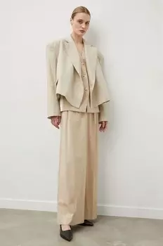 Льняная блейзер Remain, бежевый