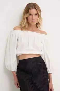 Льняная блузка Answear Lab, белый