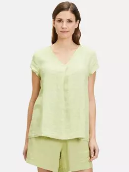 Льняная блузка Cartoon, зеленый