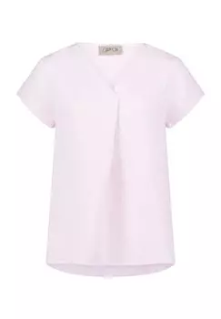 Льняная блузка для женщин с V-образным вырезом CARTOON, цвет Pink Lavende