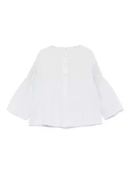 Льняная блузка Il Gufo, синий