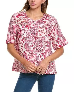 Льняная блузка Johnny Was, розовый