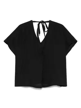 Льняная блузка kaos, черный